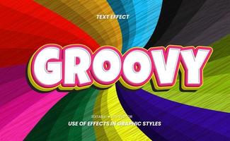 Groovy Text 3D Effect. Text for Fall Event Use and Easy to edit via Graphic Style settings