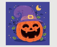 ilustración de calabaza de halloween vector