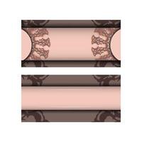 Two banners with ornate designs on them vector