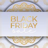 Beige luxury pattern black friday sale poster vector