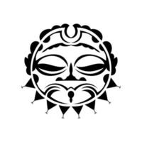 Polynesian tattoo styled masks. Vector illustration.