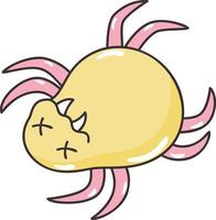 Mite Lying Down and Sleeping vector