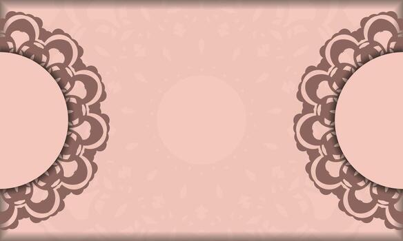 Two frames with ornate patterns on a pink background vector