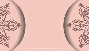 A pink background with a floral pattern vector