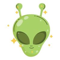 personaje extraterrestre espacio galaxia astronomía en estilo de dibujos animados vector