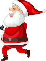 Side view of Santa Claus walking vector