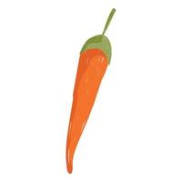 chili pepper fresh vegetable health food icon white background vector
