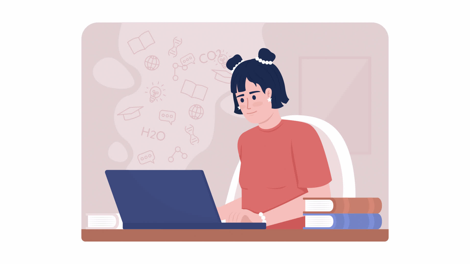 Animated isolated online learning. Looped flat 2D character HD video footage with alpha channel. Colorful animation on transparent background for website social media 13651752 Stock Video at Vecteezy