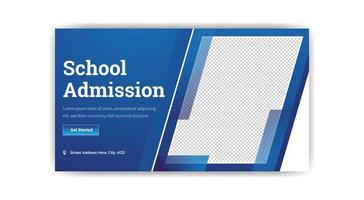 school admission thumbnail banner design free vector