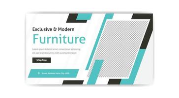 exclusive and modern furniture banner web template design free vector