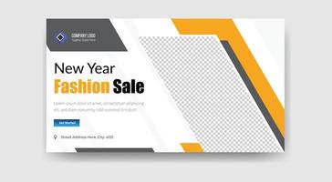 new year fashion sale thumbnail design free vector