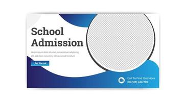 school admission thumbnail banner design free vector