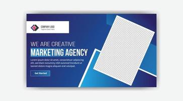 creative marketing agency thumbnail design free vector