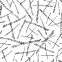 Seamless pattern with black pencil brushstrokes in abstract shapes on white background. Vector illustration