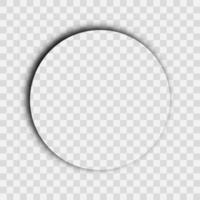 Dark transparent realistic shadow. Circle shadow isolated on transparent background. Vector illustration.