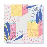 shapes geometric floral texture memphis 80s 90s style abstract background vector