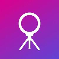 ring light, led lamp vector icon