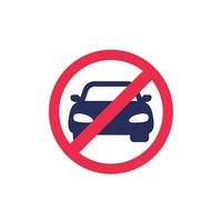 do not park or no cars sign vector