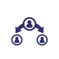 broker or mediator icon on white vector