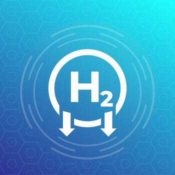 hydrogen synthesis or production vector icon