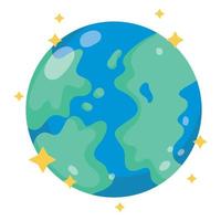 planet earth space galaxy astronomy in cartoon style vector