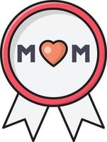 mom badge vector illustration on a background.Premium quality symbols.vector icons for concept and graphic design.