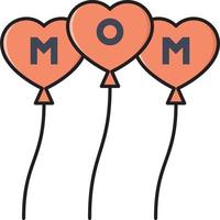 mom balloons vector illustration on a background.Premium quality symbols.vector icons for concept and graphic design.