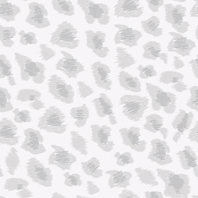 Grey animal leopard seamless vector pattern.