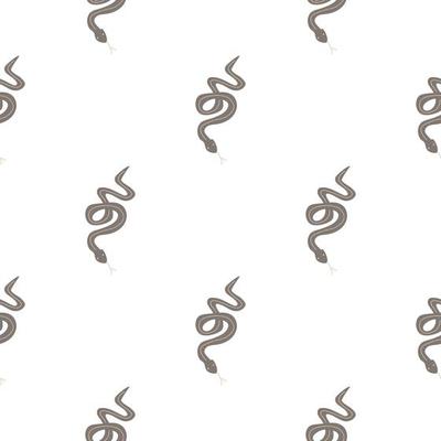 Snakes seamless pattern. Snakes elongated, legless, carnivorous reptiles. Wild West theme. Hand drawn colored trendy Vector illustration. Wildlife concept.