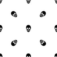 esqueletos negros en varios patrones de poses. diseño de Halloween. perfecto para otoño, vacaciones, tela, textil. muestra de repetición perfecta. vector