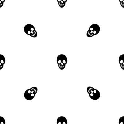 Black skeletons in various poses pattern. Halloween design. Perfect for fall, holidays, fabric, textile. Seamless repeat swatch.