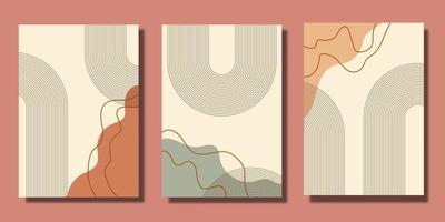 Contemporary art with abstract shape flat design vector