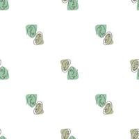 Surreal Faces One Line Seamless Pattern . Abstract Minimalistic Art design for print, cover, wallpaper, Minimal and natural wall art. Vector illustration on white background.