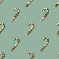 Christmas striped candies seamless pattern. Retro trendy horizontal seamless pattern design. Minimalistic pastel pattern for gift wrap, stationery, textiles and posters. Winter holiday concept. vector