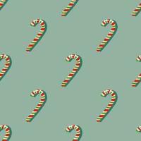 Christmas striped candies seamless pattern. Retro trendy horizontal seamless pattern design. Minimalistic pastel pattern for gift wrap, stationery, textiles and posters. Winter holiday concept. vector