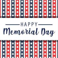 Red and blue stars background of memorial day vector design