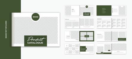 diseño de folleto de catálogo de productos de paisaje de oliva, catálogo de productos para portada vector