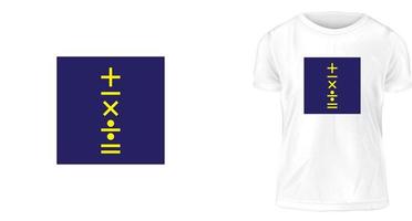 t-shirt design concept, the mathematical symbol vector