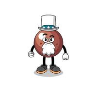 Illustration of chocolate ball cartoon with i want you gesture vector
