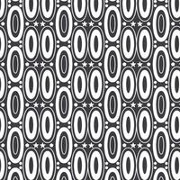 Rounded Black and White Seamless Pattern Vector. Monochrome Color Endless Background. Geometric Shape Pattern Background. Zero Pattern. Rounded Pattern for Wallpaper, Background, Decorative and Print vector