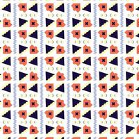 pattern design with stars, circle and triangle. vector