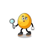 Mascot of golden egg searching vector