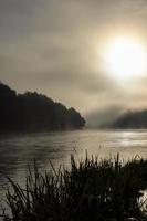 A little fog on the river in autumn photo