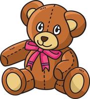 Teddy Bear Cartoon Colored Clipart Illustration vector