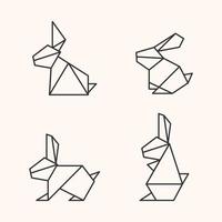 rabbit line graph vector