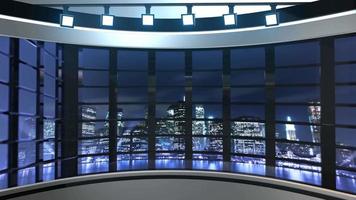 3D Virtual News Studio Background Loop video