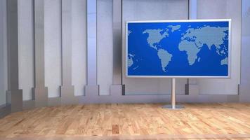 3D Virtual News Studio Background Loop video