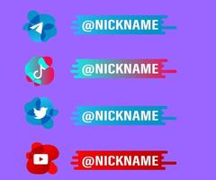 vector graphic design illustration of social media account name template
