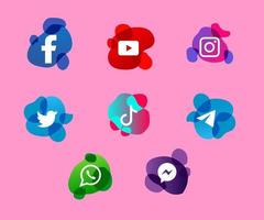 vector graphic design, illustration of cute social media logo