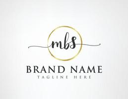 M B S Initial luxury Elegant Logo Template vector